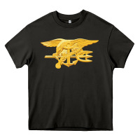 Asphalt Navy Seals badge Heavy Core Tee - longCreatives