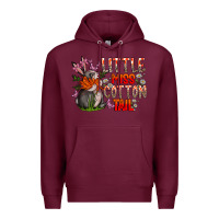Burgundy Little Miss Cotton Tail Premium Hoodie - CowhideDigitalArt