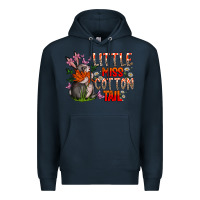 Navy Little Miss Cotton Tail Premium Hoodie - CowhideDigitalArt