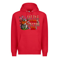 Red Little Miss Cotton Tail Premium Hoodie - CowhideDigitalArt