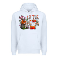 White Little Miss Cotton Tail Premium Hoodie - CowhideDigitalArt