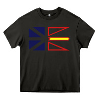 Asphalt Newfoundland and Labrador Flag - 3 Color Heavy Core Tee - longCreatives