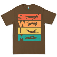 Cacao Retro Vintage Swimming Gift For Swimmers Premium Tee - longCreatives