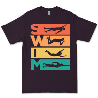 Plum Retro Vintage Swimming Gift For Swimmers Premium Tee - longCreatives