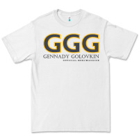 White GENNADY GOLOVKIN - Official Merchandise Premium Tee - longCreatives