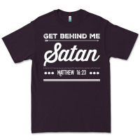 Plum Get behind me Satan Matthew 1623 Quote Premium Tee - longCreatives