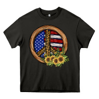 Asphalt Peace Sign Heavy Core Tee - JahusDesignShop