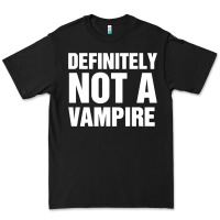 Black Definitely Not A Vampire merch Premium Tee - longCreatives