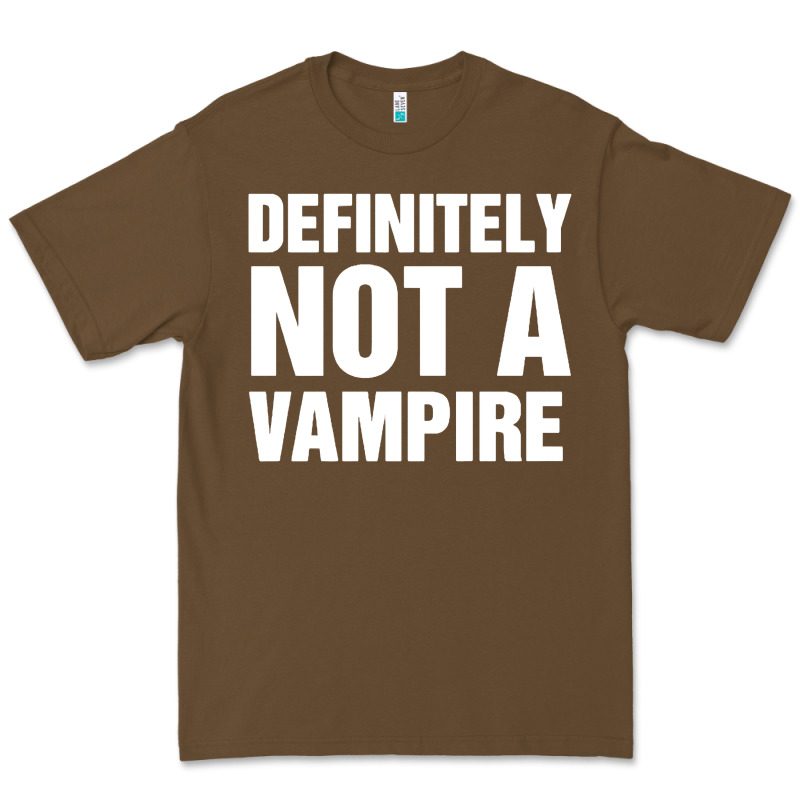 Definitely Not A Vampire Merch Premium Tee by longCreatives | Teevron