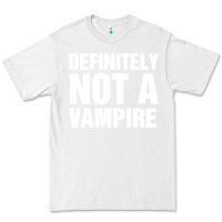 White Definitely Not A Vampire merch Premium Tee - longCreatives