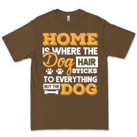 Cacao dog t  shirt home is where the dog hair stick funny  gift t  shirt Premium Tee - longCreatives