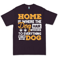 Plum dog t  shirt home is where the dog hair stick funny  gift t  shirt Premium Tee - longCreatives