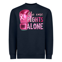 Navy Breast cancer no one fights alone boxing Heavyweight Sweatshirt - Artiststas