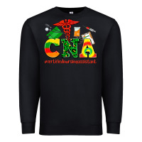 Black cna juneteenth certified nursing assistant Premium Sweatshirt - AdoDesignShop