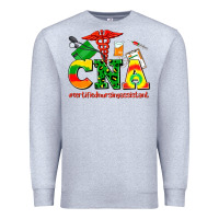 Heather Grey cna juneteenth certified nursing assistant Premium Sweatshirt - AdoDesignShop