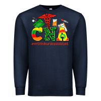 Navy cna juneteenth certified nursing assistant Premium Sweatshirt - AdoDesignShop