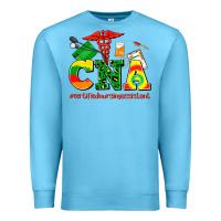 Ocean Blue cna juneteenth certified nursing assistant Premium Sweatshirt - AdoDesignShop