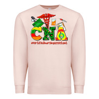 Pale Pink cna juneteenth certified nursing assistant Premium Sweatshirt - AdoDesignShop