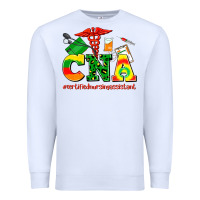 White cna juneteenth certified nursing assistant Premium Sweatshirt - AdoDesignShop