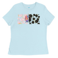 Baby Blue gothic girl and colorful girl best friends with Ladies Tee - TumblerDesignByShophia