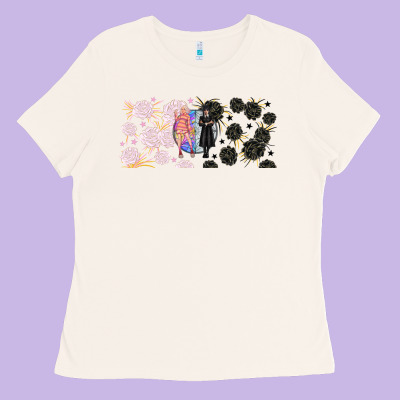 Gothic Girl And Colorful Girl Best Friends With Ladies Tee Designed By Tumblerdesignbyshophia