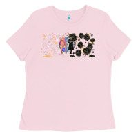 Bubblegum Pink gothic girl and colorful girl best friends with Ladies Tee - TumblerDesignByShophia
