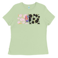 Matcha gothic girl and colorful girl best friends with Ladies Tee - TumblerDesignByShophia