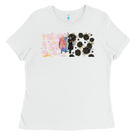 White gothic girl and colorful girl best friends with Ladies Tee - TumblerDesignByShophia
