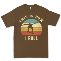 Cacao Skater - This Is How I Roll Retro Skateboard Gift Premium Tee - longCreatives