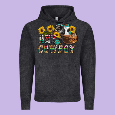 Hey Cowbow Vintage Hoodie Designed By Oliviacreatesart