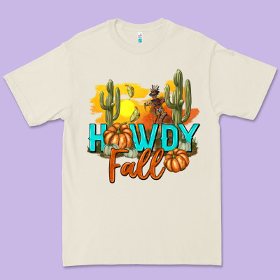 Howdy Fall Premium Tee Designed By Texasbilliewilder