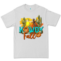 Dove Grey Howdy Fall Premium Tee - texasbilliewilder