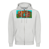 Dove Grey brave turquoise leopard cactus and floral arrow licanse plate Zipper Hoodie - Artiststas