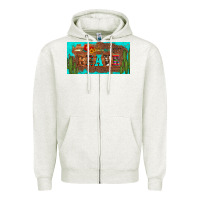 Oatmeal Heather brave turquoise leopard cactus and floral arrow licanse plate Zipper Hoodie - Artiststas