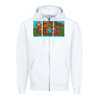White brave turquoise leopard cactus and floral arrow licanse plate Zipper Hoodie - Artiststas