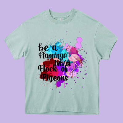Be A Flamingo In A Flock Of Pigeons Heavy Core Tee Designed By Bettercallsaul