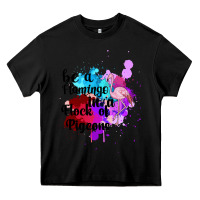 Black Be a Flamingo in a Flock of Pigeons Heavy Core Tee - Bettercallsaul