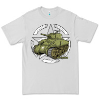 Dove Grey Sherman M4A1 WWII Army Tank History Vintage Premium Tee - longCreatives