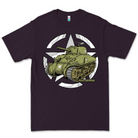 Plum Sherman M4A1 WWII Army Tank History Vintage Premium Tee - longCreatives