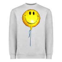 Heather Grey Balloon smile Heavyweight Sweatshirt - Artiststas