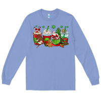 Colony Blue christmas santa claus coffee cups Long Sleeve Tee - OliviaCreatesArt