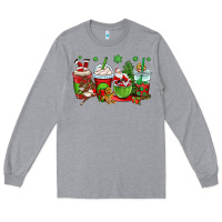 Heather Grey christmas santa claus coffee cups Long Sleeve Tee - OliviaCreatesArt