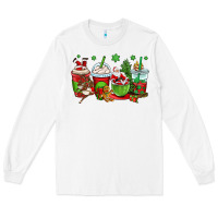 White christmas santa claus coffee cups Long Sleeve Tee - OliviaCreatesArt
