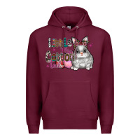 Burgundy Little Miss Cotton Tail Premium Hoodie - CowhideDigitalArt