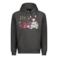 Charcoal Heather Little Miss Cotton Tail Premium Hoodie - CowhideDigitalArt