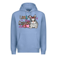 Colony Blue Little Miss Cotton Tail Premium Hoodie - CowhideDigitalArt