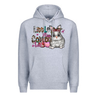 Heather Grey Little Miss Cotton Tail Premium Hoodie - CowhideDigitalArt
