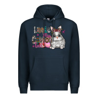 Navy Little Miss Cotton Tail Premium Hoodie - CowhideDigitalArt