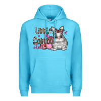 Ocean Blue Little Miss Cotton Tail Premium Hoodie - CowhideDigitalArt