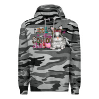 Slate Camo Little Miss Cotton Tail Premium Hoodie - CowhideDigitalArt